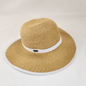 Women’s Sun ‘N’ Sand Headwear Tan/White Straw Beach hat